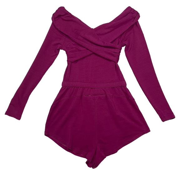Free People FP Movement Love Spell Romper One-Piece Long Sleeve Size Small NEW - Picture 5 of 15